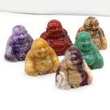 Natural Stone Small Decoration Happy Maitreya Buddha Ornament