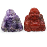 Natural Stone Small Decoration Happy Maitreya Buddha Ornament
