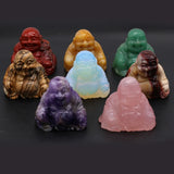 Natural Stone Small Decoration Happy Maitreya Buddha Ornament