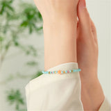 Turquoise Stone Beads Women Bracelet Colorful Copper Plated Jewelry