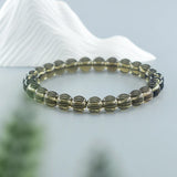 Natural Stone Smoky Quartz Beads Bracelet Tea Brown Crystal Healing Energy