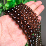 Smoky Quartz Crystal Round Beads 4-12mm for Jewelry Making 15''