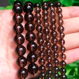 Smoky Quartz Crystal Round Beads 4-12mm for Jewelry Making 15''