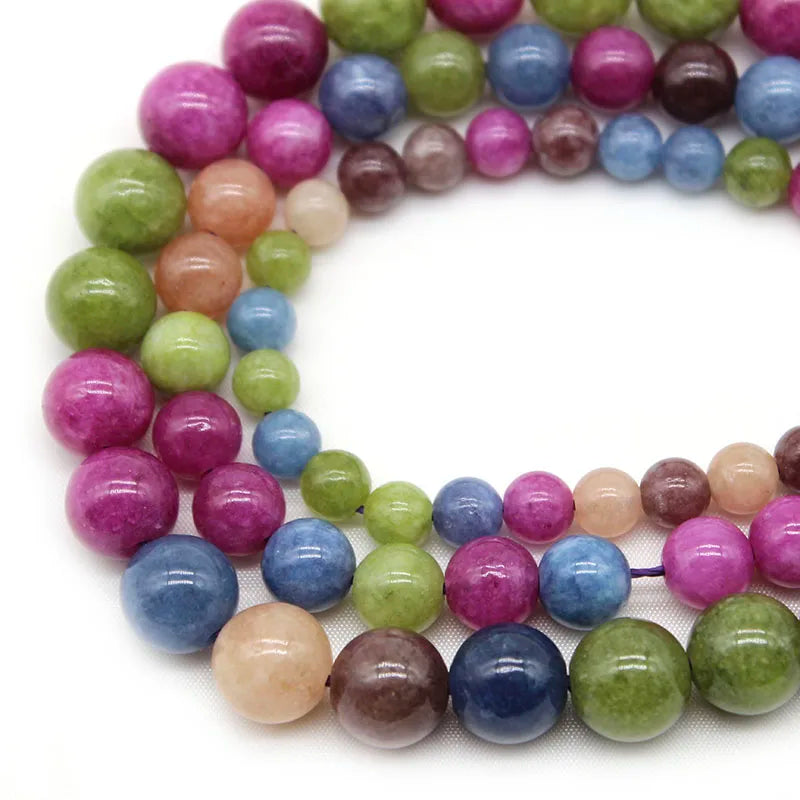 Colorful Tourmaline Round Loose Beads For DIY Jewelry Making