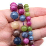Colorful Tourmaline Round Loose Beads For DIY Jewelry Making