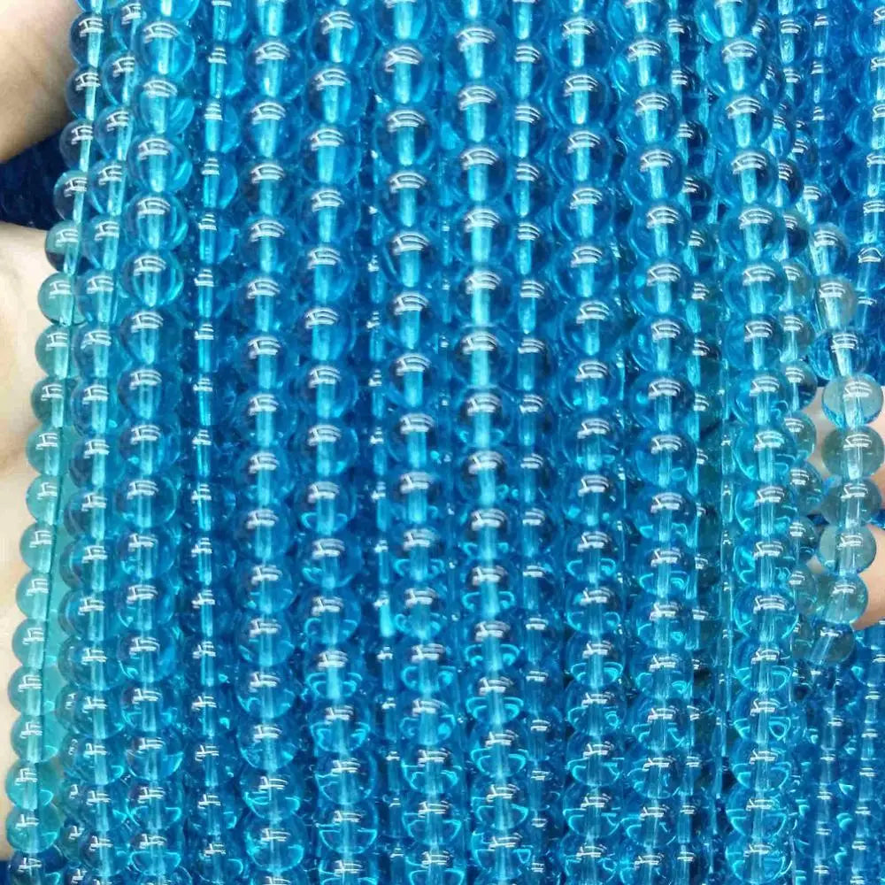 Crystal Glass Round Beads 6-12MM for Jewelry Making DIY