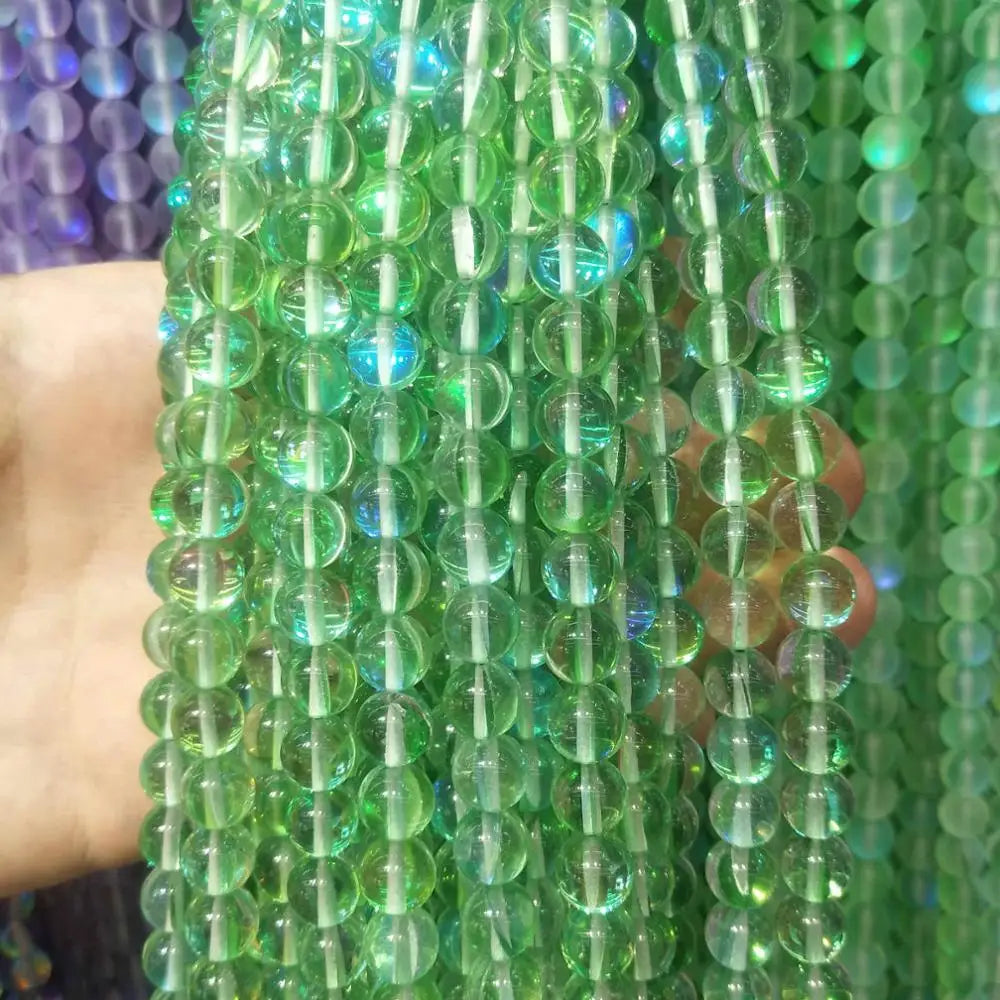 Crystal Glass Round Beads 6-12MM for Jewelry Making DIY
