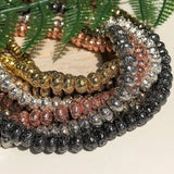 Natural Stone Rondelle Beads Matte Jaspers Amethyst Spacer Bracelets