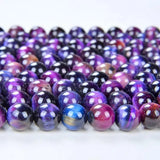 Multicolor Tiger Eye Agate Round Beads for Jewelry Making DIY