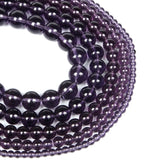 Purple Glass Charm Round Loose Beads for Jewelry Making 4-12MM