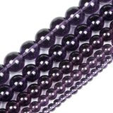 Purple Glass Charm Round Loose Beads for Jewelry Making 4-12MM
