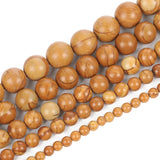 Smooth Wood Veins Round Beads for Jewelry Making 4/6/8/10/12 MM