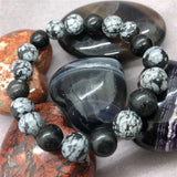 Natural Stone Obsidian Bracelet for Men Gift