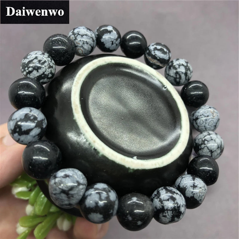 Natural Stone Obsidian Bracelet for Men Gift