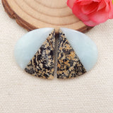 Natural Stone Snow Flake Amazonite Intarsia Earrings