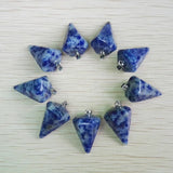 Sodalite Pendants Necklace for Jewelry Making 12pcs/lot
