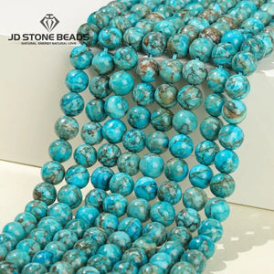 South African Turquoise Bead Round Loose Spacer Bead 6 8 10mm