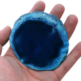 Dark Agate Slice Spacers for Coasters, Nail Palette, Jewelry Display