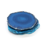 Dark Agates Slice Stone Spacers for Coasters Nail Palette Jewelry Display