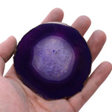 Irregular Purple Agate Slice Coaster Nail Palette Jewelry Display Utensils