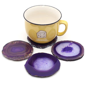 Irregular Purple Agate Slice Coaster Nail Palette Jewelry Display Utensils