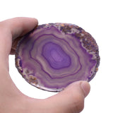 Irregular Purple Agate Slice Coaster Nail Palette Jewelry Display Utensils
