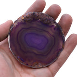 Irregular Purple Agate Slice Coaster Nail Palette Jewelry Display Utensils