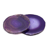 Irregular Purple Agate Slice Coaster Nail Palette Jewelry Display Utensils