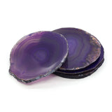 Irregular Purple Agate Slice Coaster Nail Palette Jewelry Display Utensils
