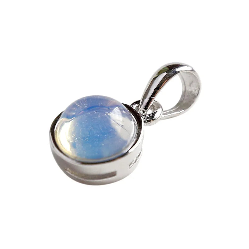 Natural Stone Spain Bear Pendant 925 Silver Jewelry