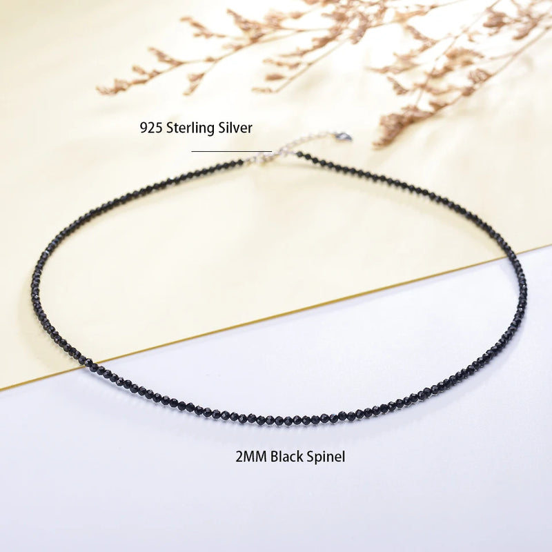 2MM Natural Stone Tourmaline Necklace