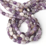 Natural Stone Square Amethyst Beads Tube Shape 8x12mm