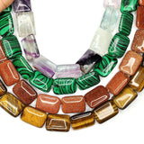 Natural Stone Square Beads Agate Amethyst Opal Stone Beads Bracelet