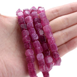 Natural Stone Square Beads Tourmaline Aquamarines Mixed Gem Loose Spacer Cube Be