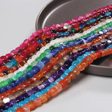 Natural Stone Square Cube Agates Beads Charm Loose Spacer Beads 6-8mm