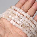 Natural Stone Square Cube Agates Beads Charm Loose Spacer Beads 6-8mm