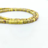 Natural Stone Square Sea Sediment Jaspers 3/4mm Cube Spacer Beads 15'