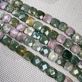 Natural Stone Square Faceted Beads Crystal Loose Beads for Jewelry Making