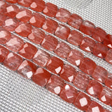 Natural Stone Square Faceted Beads Crystal Loose Beads for Jewelry Making