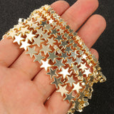 Star Shape 9K Plated Hematite Spacer Beads 15''4 6 8mm