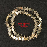 Star Shape 9K Plated Hematite Spacer Beads 15''4 6 8mm
