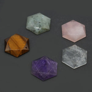 Natural Stone Star of David Pendants for Jewelry Making