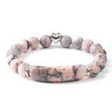 Green Aventurine Stone Bracelet with Bar Charm