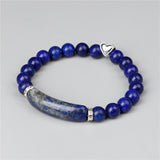 Green Aventurine Stone Bracelet with Bar Charm
