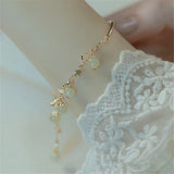 Hetian Jade Bead Bracelet 14K Filled Chain Jewelry