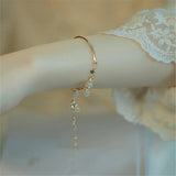 Hetian Jade Bead Bracelet 14K Filled Chain Jewelry
