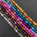 Striped Agate Beads 6mm8mm10mm Colored Agate Charm DIY Necklace
