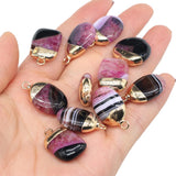 Striped Agates Pendants for Jewelry Making Diy