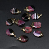 Striped Agates Pendants for Jewelry Making Diy