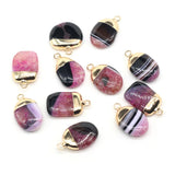 Striped Agates Pendants for Jewelry Making Diy